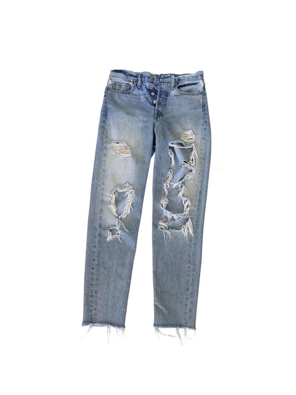 Levi’s Rolling Stones Limited Edition Button Fly W26 Trashed Distressed Jeans